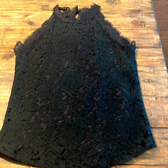 Floral lace halter style blouse. Boutique find. - Picture 5 of 6